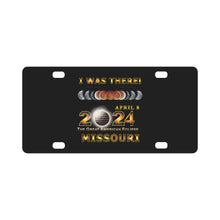 Load image into Gallery viewer, Total Eclipse - 2024 - I was There w Yellow Outline - MISSOURI Classic License Plate
