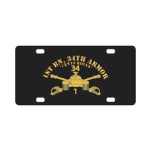 Load image into Gallery viewer, 1st Bn, 34th Armor - Centurions - Armor Branch wo US Army Classic License Plate

