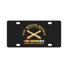 Load image into Gallery viewer, Army - 92nd Artillery Regiment - Vietnam Veteran w VN SVC w BR X 300 Classic License Plate
