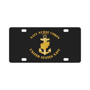 Navy - Navy Nurse Corps Pin w Txt Classic License Plate