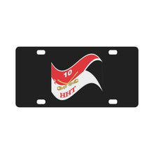 Load image into Gallery viewer, Army - HHT - 1st Squadron - 10th Cavalry Guidon - Waving X 300 Classic License Plate
