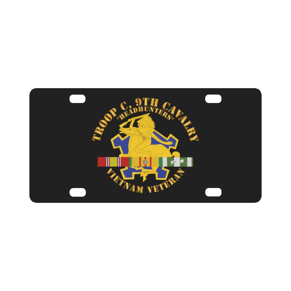 Army - Troop C, 9th Cavalry - Headhunters - Vietnam Vet w VN SVC X 300 Classic License Plate