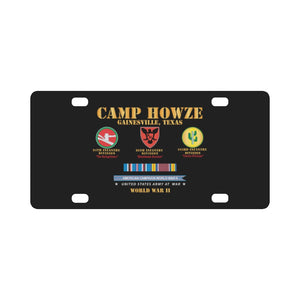 Army - Camp Howze - Gainesville, TX w SVC AMCAM - WWII X 300 Classic License Plate