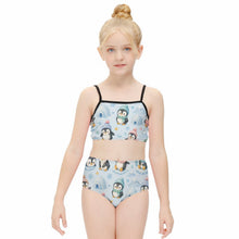 Load image into Gallery viewer, Two-Piece Swimwear for Girls(All-Over Printing) - Penguin Winter Wonderland
