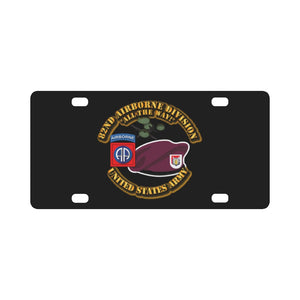 Army - 82nd Airborne Div - Beret - Mass Tac - Maroon - 1 Recon Sqn 17th Cav Classic License Plate