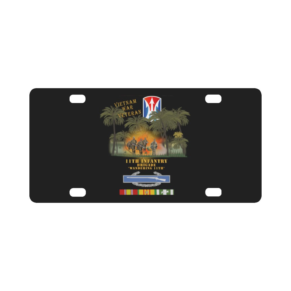 Army - 11th Light Infantry Brigade - Vietnam Jungle Patrol w Fire X 300 Classic License Plate