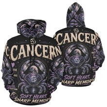 Load image into Gallery viewer, Cancer - Soft Heart, Sharp memory Men's All Over Print Hoodie (USA Size)
