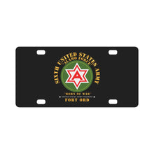 Load image into Gallery viewer, Army - 6th United States Army - Fort Ord Classic License Plate
