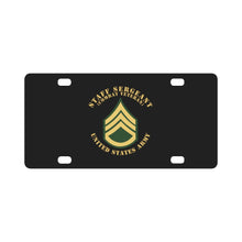 Load image into Gallery viewer, Army - Staff Sergeant - SSG - Combat Veteran - Flat X 300 Classic License Plate
