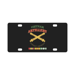 Army - Artillery - Vietnam - Combat Vet Classic License Plate