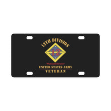 Load image into Gallery viewer, Army - SSI - 12th Division - Plymouth Division - US Army Veteran X 300 Classic License Plate
