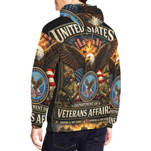 Load image into Gallery viewer, Patriotic emblem of veterans' honor Men's All Over Print Hoodie (USA Size) (Model H13)
