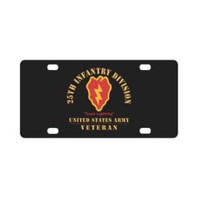 Load image into Gallery viewer, Army - SSI - 25th Infantry Division - Tropic Lightning - US Army Veteran X 300 Classic License Plate
