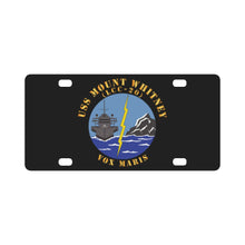 Load image into Gallery viewer, Navy - USS Mount Whitney (LCC20) - Vox Maris wo Border X 300 Classic License Plate
