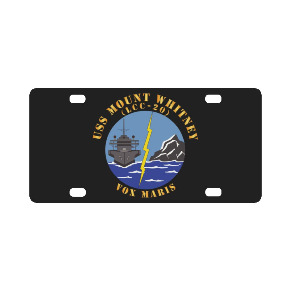 Navy - USS Mount Whitney (LCC20) - Vox Maris wo Border X 300 Classic License Plate