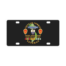 Load image into Gallery viewer, Army - Vietnam Combat Infantry Veteran w 2nd Bn 22nd Inf - 25th ID Classic License Plate
