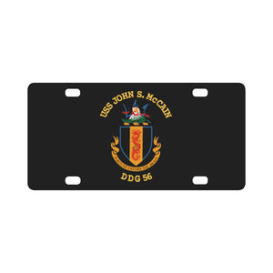 Navy - USS John S. McCain (DDG-56) wo BakGrd Classic License Plate