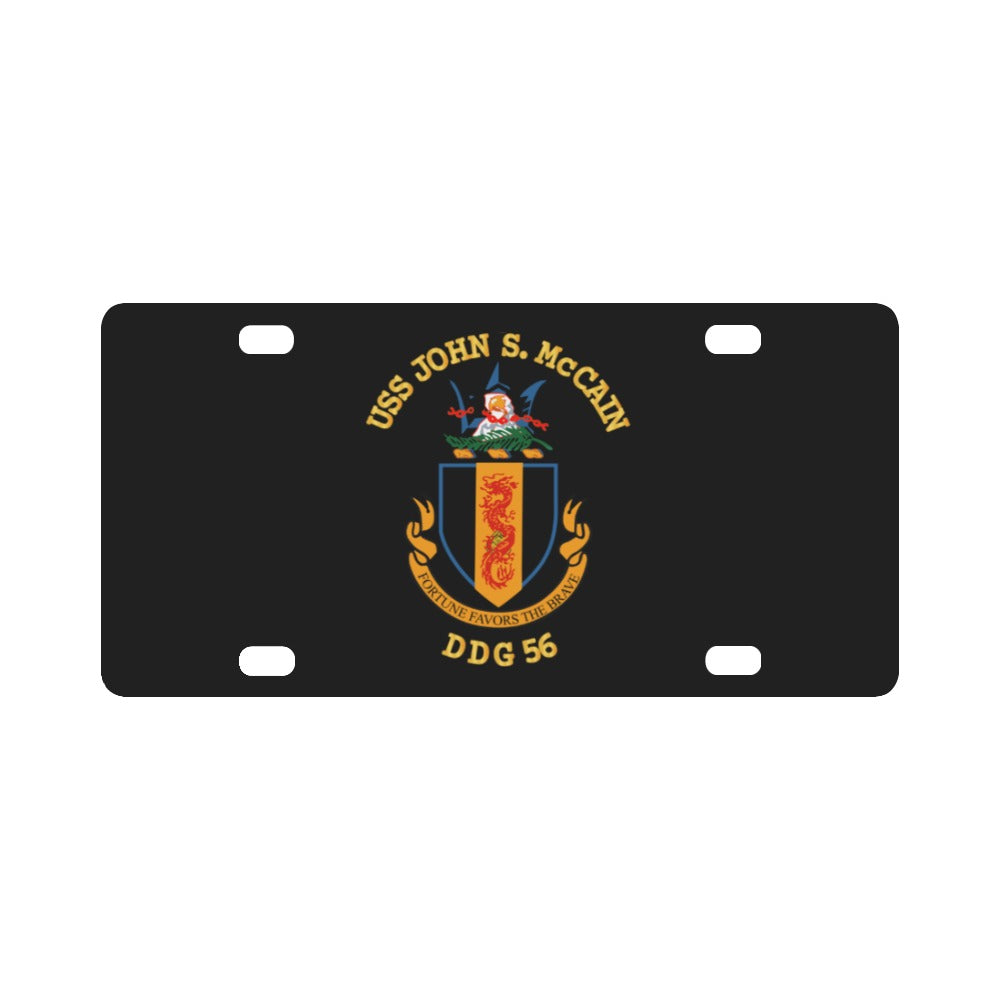 Navy - USS John S. McCain (DDG-56) wo BakGrd Classic License Plate