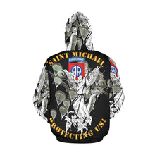 Load image into Gallery viewer, Men&#39;s All Over Print Hoodie (USA Size) (Model H13) - 82nd Airborne Div - Saint Michael - Protecting Us - Mass
