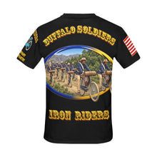 Load image into Gallery viewer, AOP - E Company, 25th Infantry, Iron Riders, Buffalo Soldiers - 3D Mens All Over Print Crew Neck T-Shirt
