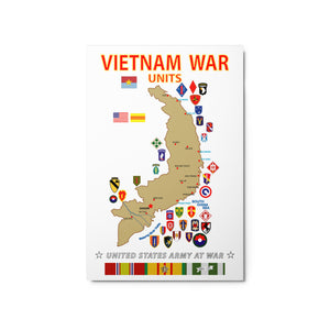 Glossy Metal prints - Map - Vietnam Units  X 300