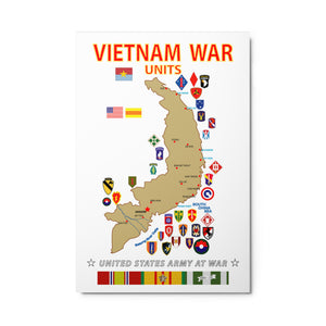 Glossy Metal prints - Map - Vietnam Units  X 300