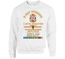 Load image into Gallery viewer, Army - 116th Infantry Regt - 1st Id - D Day W Follow Me W Svc Classic T Shirt, Crewneck Sweatshirt, Hoodie, Long Sleeve
