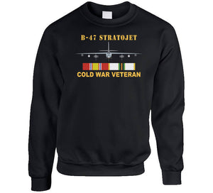 Airplane - B-47 Stratojet Bomber - Front - Cold War Veteran W Cold Svc X 300 T Shirt