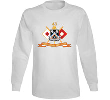 Load image into Gallery viewer, Army - 43rd Signal Battalion W Signal Branch - Br - Ribbon - Dui X 300 T Shirt
