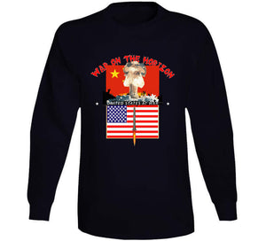 Govt - War On The Horizon - China Flag - Us Flag W Missile Firing - Atomic Blast X300 Classic T Shirt, Crewneck Sweatshirt, Hoodie, Long Sleeve