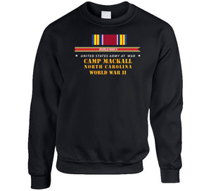 Army - Camp Mckall, Nc W Svc Wwii W Streamer X 300 Classic T Shirt, Crewneck Sweatshirt, Hoodie, Long Sleeve