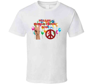 Army - Please World Peace Now W Peace Sign, Hand - Balloons X 300 Classic T Shirt, Crewneck Sweatshirt, Hoodie, Long Sleeve