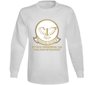 Attack Squadron 128 - Golden Intruders - White W Text X 300 Classic T Shirt, Crewneck Sweatshirt, Hoodie, Long Sleeve