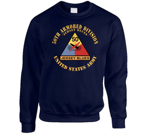 Army - 50th Armored Division - Ssi - Jersey Blues - Jersey Blues - Us Army X 300 Classic T Shirt, Crewneck Sweatshirt, Hoodie, Long Sleeve