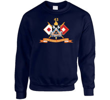 Load image into Gallery viewer, Army - 43rd Signal Battalion W Signal Branch - Br - Ribbon - Dui X 300 T Shirt
