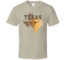 Load image into Gallery viewer, Texas - Rattler Skin -texas State Map W Longhorn  - Classic T Shirt, Crewneck Sweatshirt, Hoodie, Long Sleeve
