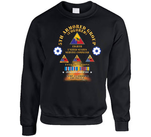 5th Armored Group -  Camp Claiborne, La W Fire - W 758, 761, 784th Tank Bn Ssi W Dui - Am Svc X 300 T Shirt