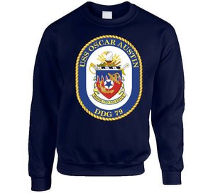 Navy - Uss Oscar Austin (ddg 79) Wo Txt T Shirt