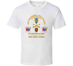 Army - 1st Squadron, 4th Cavalry - 1st Inf Div - Devil Bde - Ft Riley, Ks X 300 T Shirt