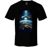 Load image into Gallery viewer, Alien Spaceship Flying Above The Earth Youth Hoodie
