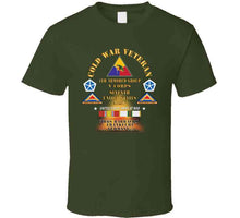 Load image into Gallery viewer, Cold War Vet -  4th Armored Group - Frankfurt Germany W Fire - V Corps, 7th Us Army Ssi W Dui - Cold X 300 T Shirt
