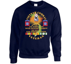 Army - Vietnam Combat Vet -1st Bn, 505th Infantry Regiment, 3rd Bde 82nd Airborne Div W  Dui - Br  W  Vn Svc X 300 T Shirt