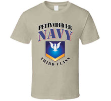 Load image into Gallery viewer, Navy - Rank - E4 - Po3 - Gold W White X 300 T Shirt
