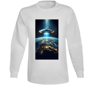 Alien Spaceship Flying Above The Earth Youth Hoodie