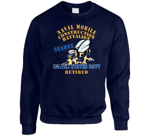 Navy - Seabee - Retired X 300 Classic T Shirt, Crewneck Sweatshirt, Hoodie, Long Sleeve