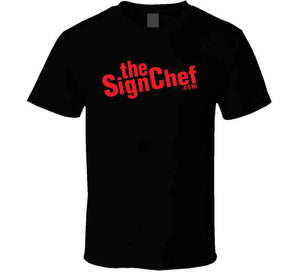 The Sign Chef Dot Com - Red Txt T Shirt