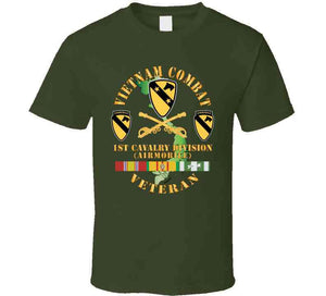 Vietnam Combat Veteran W 1st Cav Dui X 300  Classic T Shirt, Crewneck Sweatshirt, Hoodie, Long Sleeve