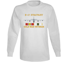 Load image into Gallery viewer, Airplane - B-47 Stratojet Bomber - Front - Cold War Veteran W Cold Svc X 300 T Shirt
