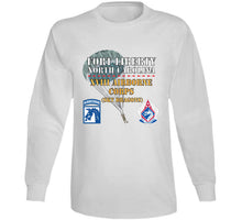 Load image into Gallery viewer, Army - Fort Liberty North Carolina - Xviii Airborne Corps (sky Dragons) - Ssi - Dui Wo Star W Parachute X 300 T Shirt
