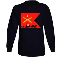 Load image into Gallery viewer, Union Army - Bravo Battery 1st Rhode Island Light Artillery With Guidon In Back T Shirt
